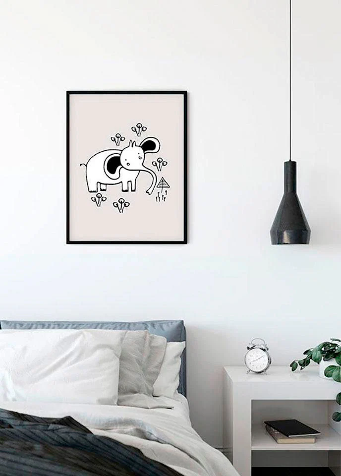 Komar Bild "Scribble Elephant", Tiere, (1 St.), Wandbild zur Dekoration - o günstig online kaufen