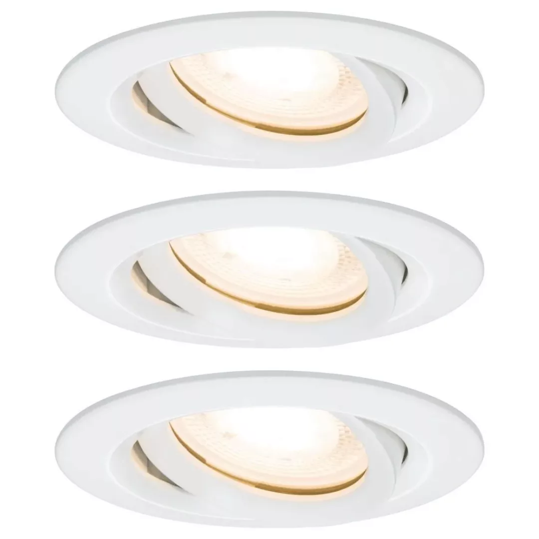 Premium LED Einbauspot Nova, schwenkbar, GU10, IP65, rund, weiß, 3er Set günstig online kaufen