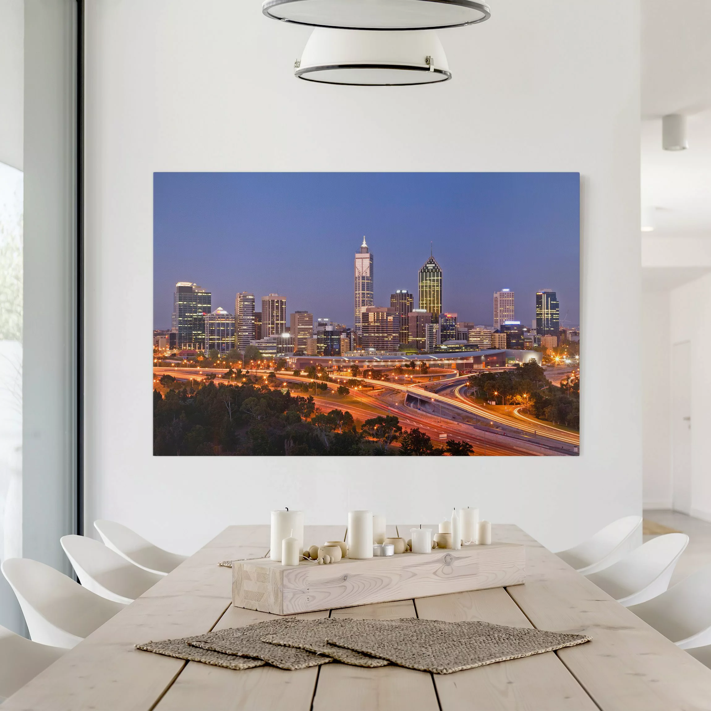 Leinwandbild Architektur & Skyline - Querformat Perth Skyline günstig online kaufen