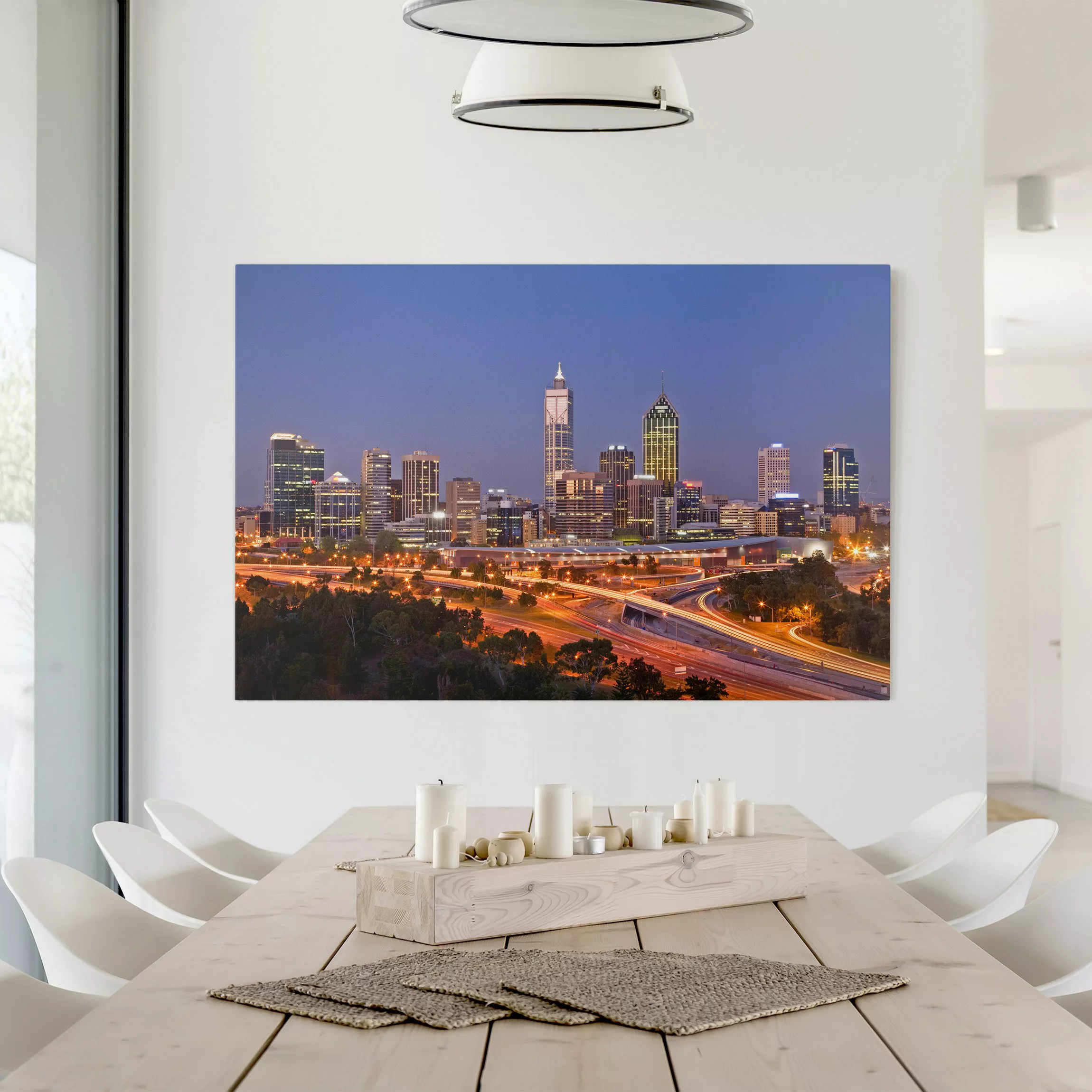 Leinwandbild - Querformat Perth Skyline günstig online kaufen