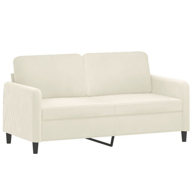 vidaXL Sofa, 2-Sitzer-Sofa Creme 140 cm Samt günstig online kaufen