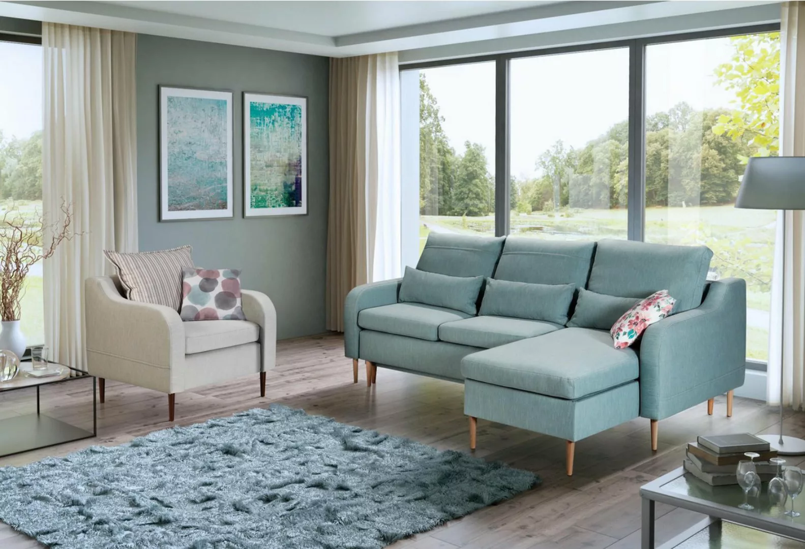 Xlmoebel Ecksofa Neues Design-Schlafsofa für das Wohnzimmer - Eckcouch, Pol günstig online kaufen