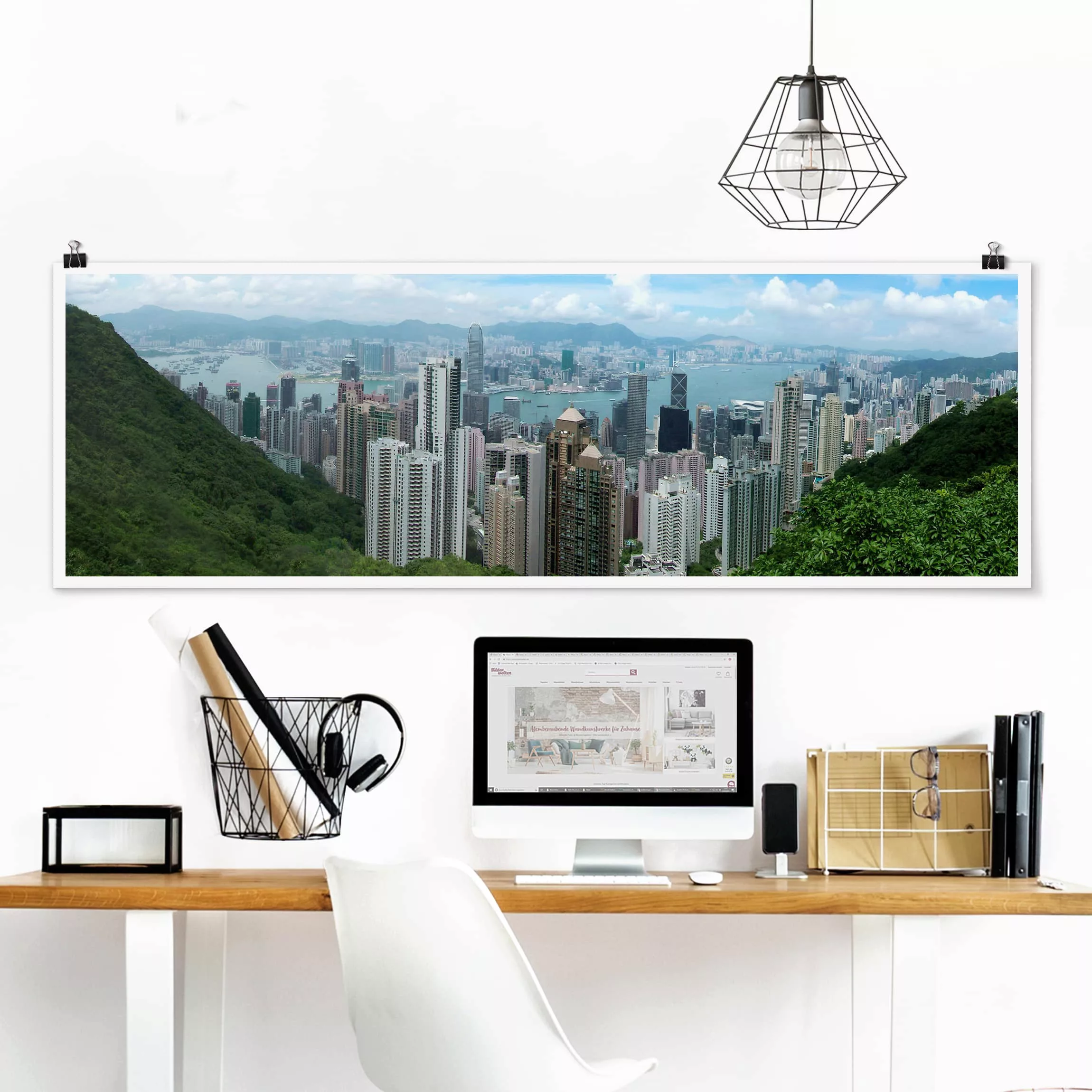 Panorama Poster Architektur & Skyline Watching HongKong günstig online kaufen