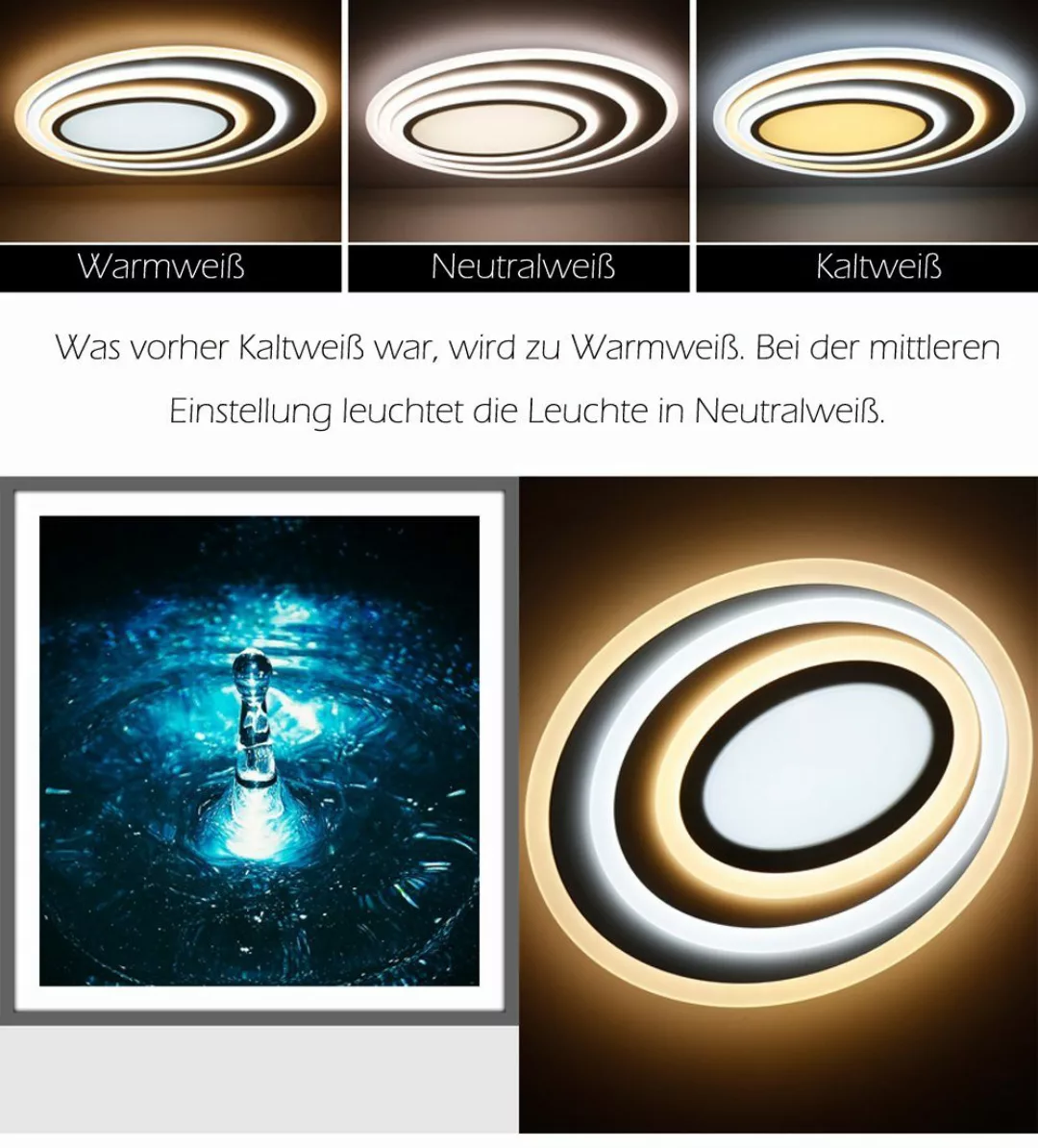Euroton LED Deckenleuchte LED Deckenleuchte Deckenlampe günstig online kaufen