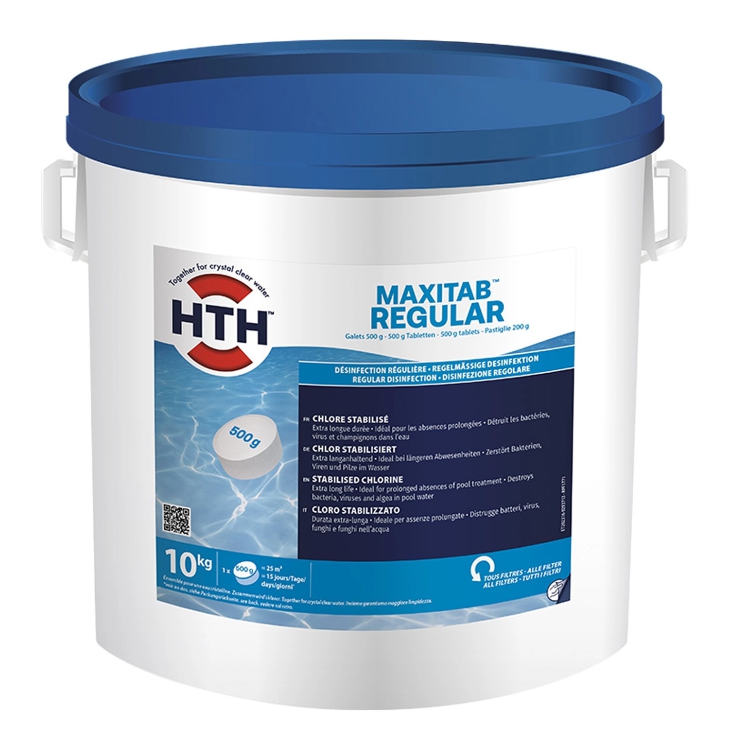 HTH 10 kg MaxiTab Regular 500g Chlor Tabletten Langsam Löslich Desinfektion günstig online kaufen