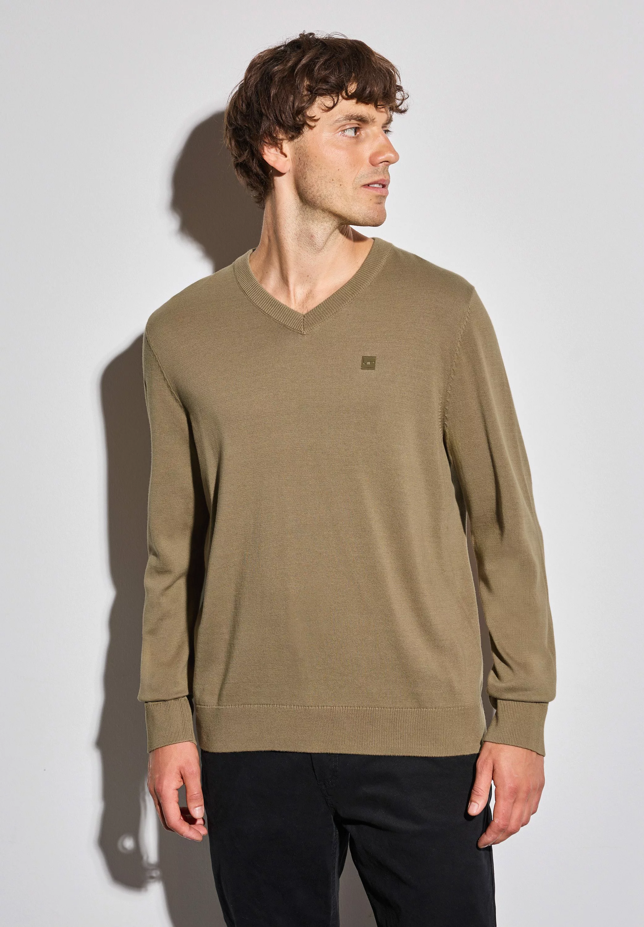 STREET ONE MEN Strickpullover aus reiner günstig online kaufen