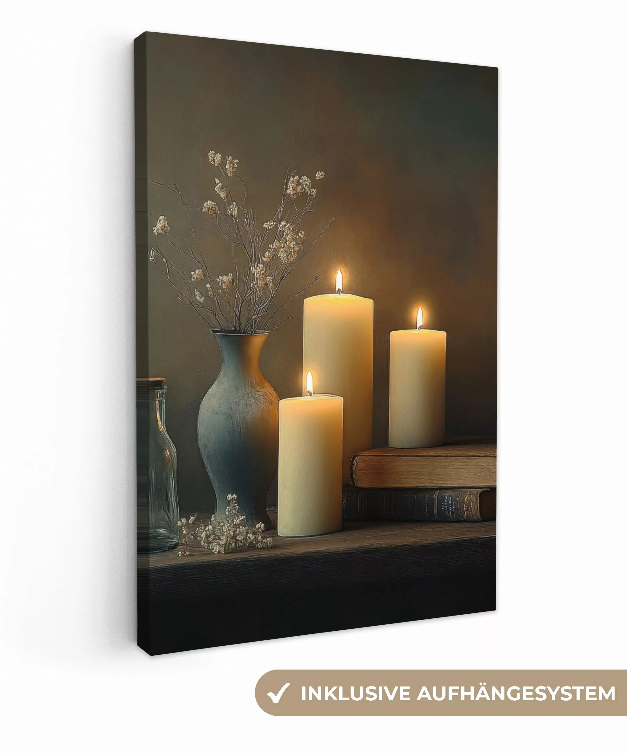 OneMillionCanvasses® Leinwandbild Kerzen - Stilleben - günstig online kaufen
