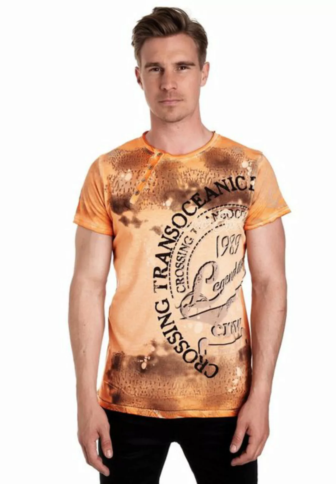 Rusty Neal T-Shirt mit plakativem Frontprint günstig online kaufen