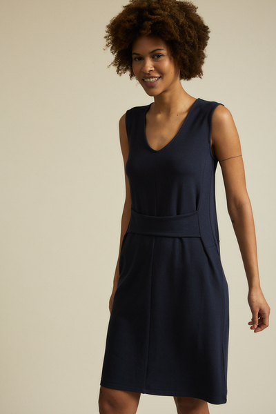Kleid Mit Bindedetail Tencel Lyocell Mit Bio-baumwolle günstig online kaufen