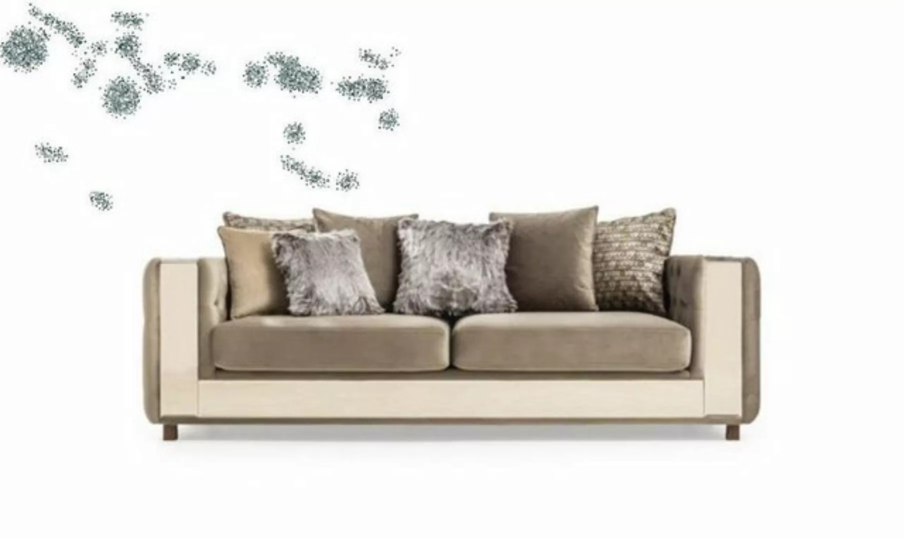 JVmoebel 4-Sitzer Chesterfield Sofa 4 Sitz Wohnzimmer Modern Design Blau So günstig online kaufen