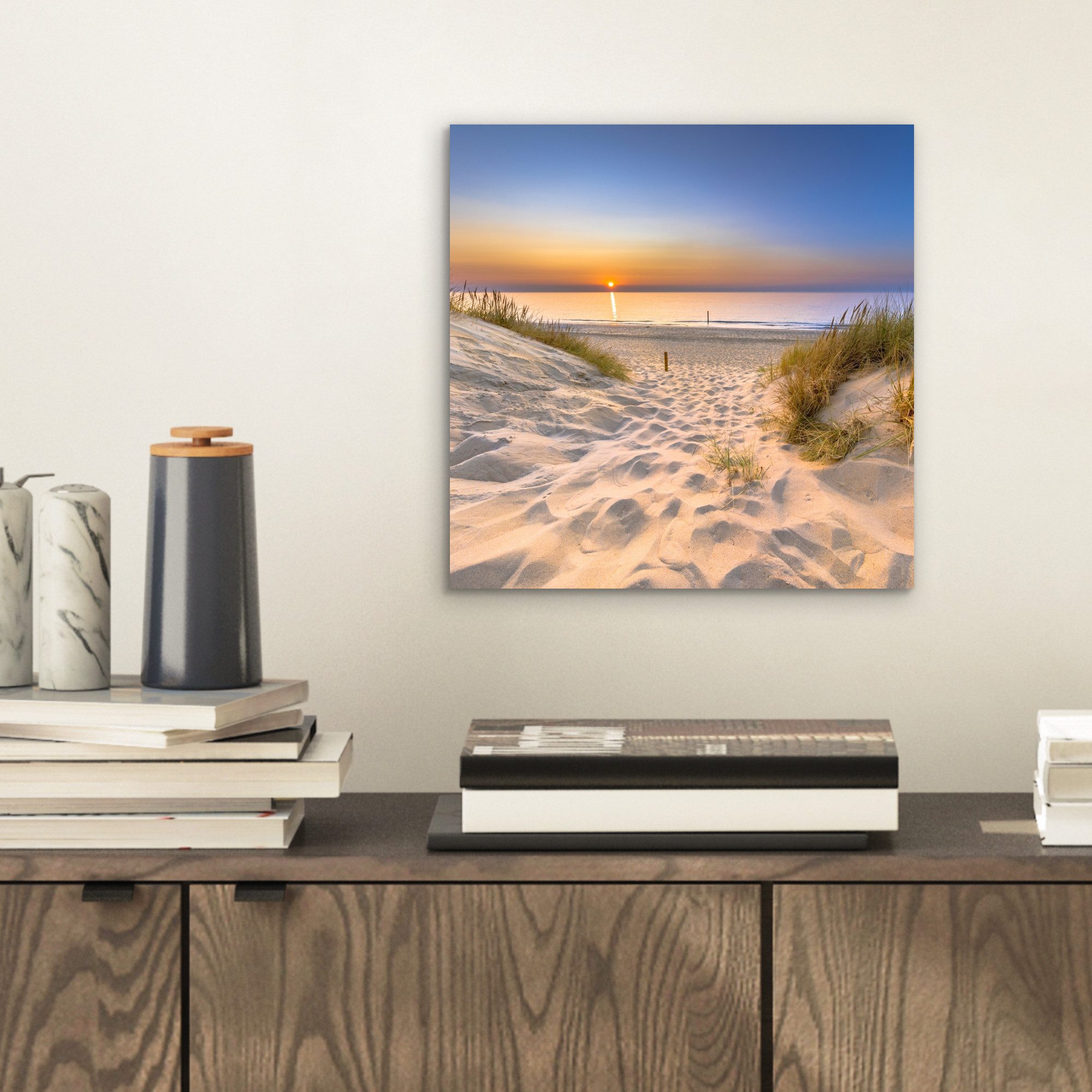 MuchoWow Metallbild Düne - Sonnenuntergang - günstig online kaufen
