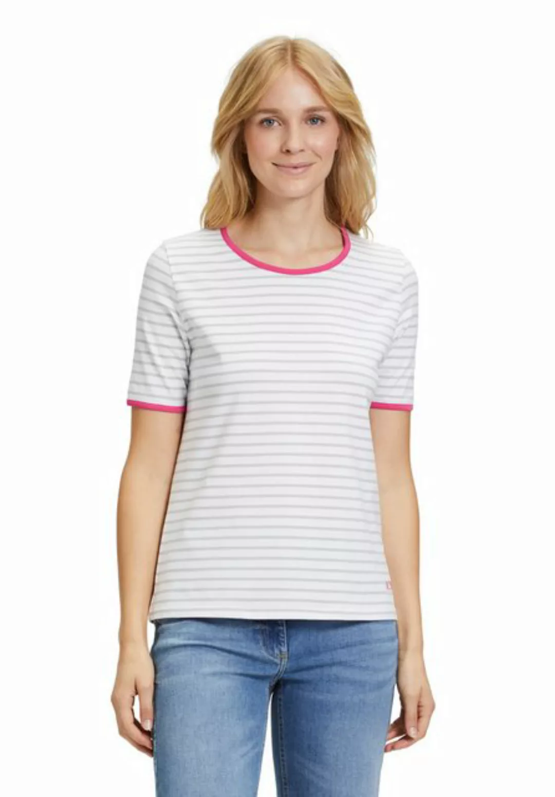 Betty Barclay T-Shirt Shirt Kurz 1/2 Arm, White/Grey günstig online kaufen