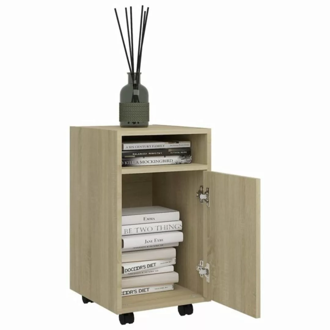 vidaXL Aktenschrank Beistellschrank mit Rollen Sonoma-Eiche 33x38x60 cm Spa günstig online kaufen