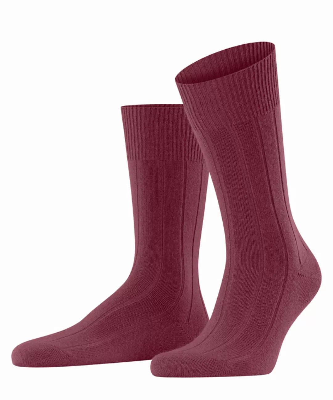 FALKE Lhasa Rib Herren Socken, 43-46, Rot, Uni, Wolle, 14423-841303 günstig online kaufen