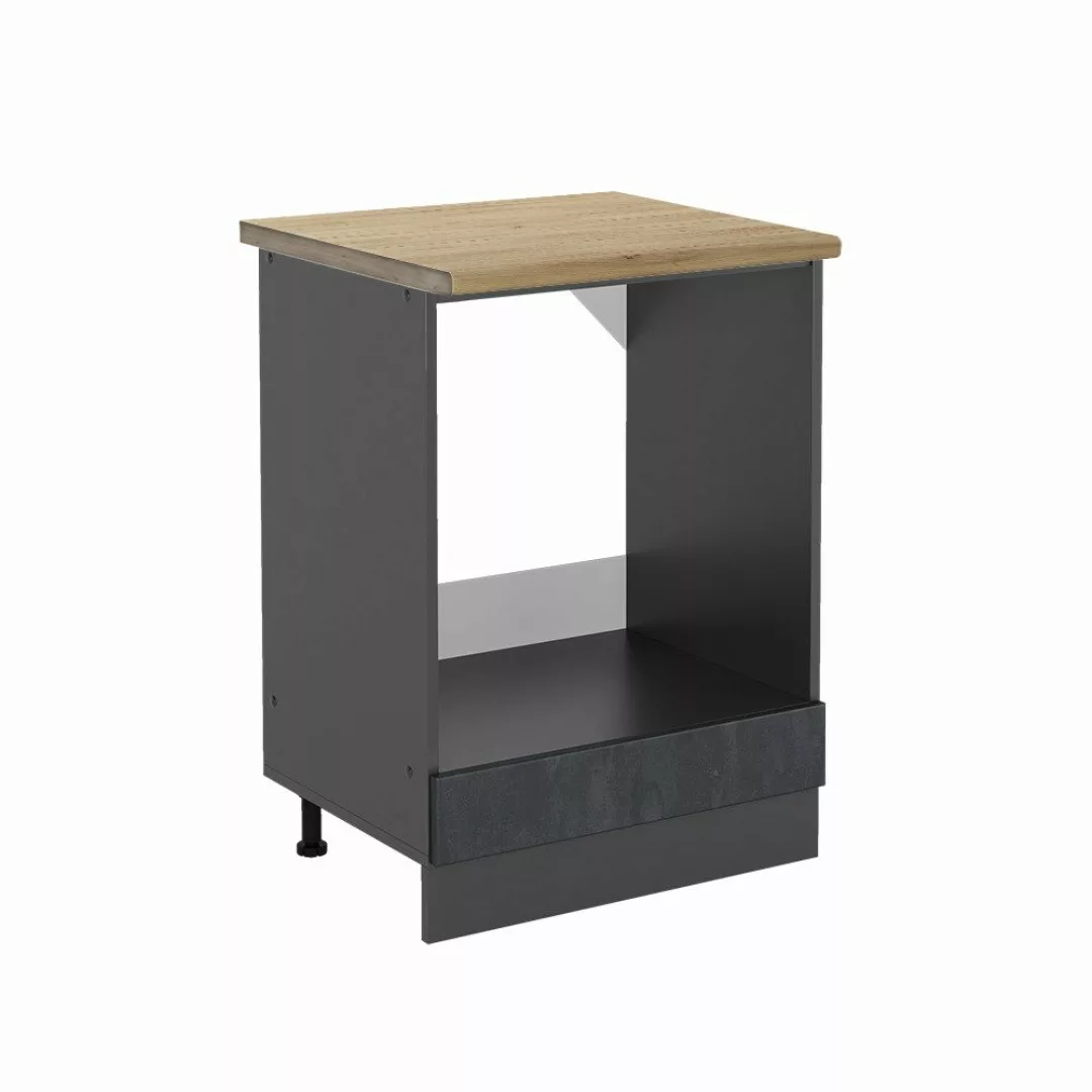 Vicco Herdumbauschrank R-Line, Schwarz Beton/Anthrazit, 60 günstig online kaufen