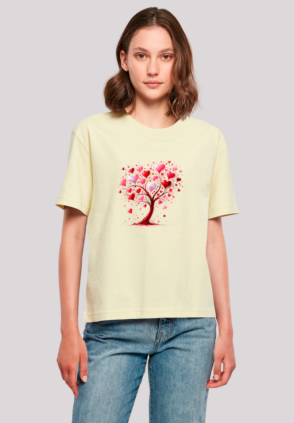 F4NT4STIC T-Shirt "Herz Baum Aquarell Druck", Premium Qualität günstig online kaufen