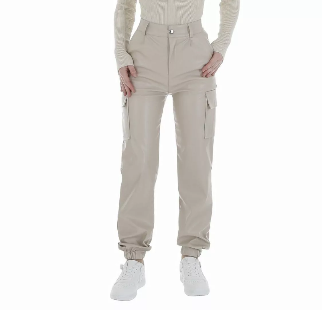 Ital-Design Lederimitathose Damen Freizeit (86365180) Stretch Jogginghose i günstig online kaufen