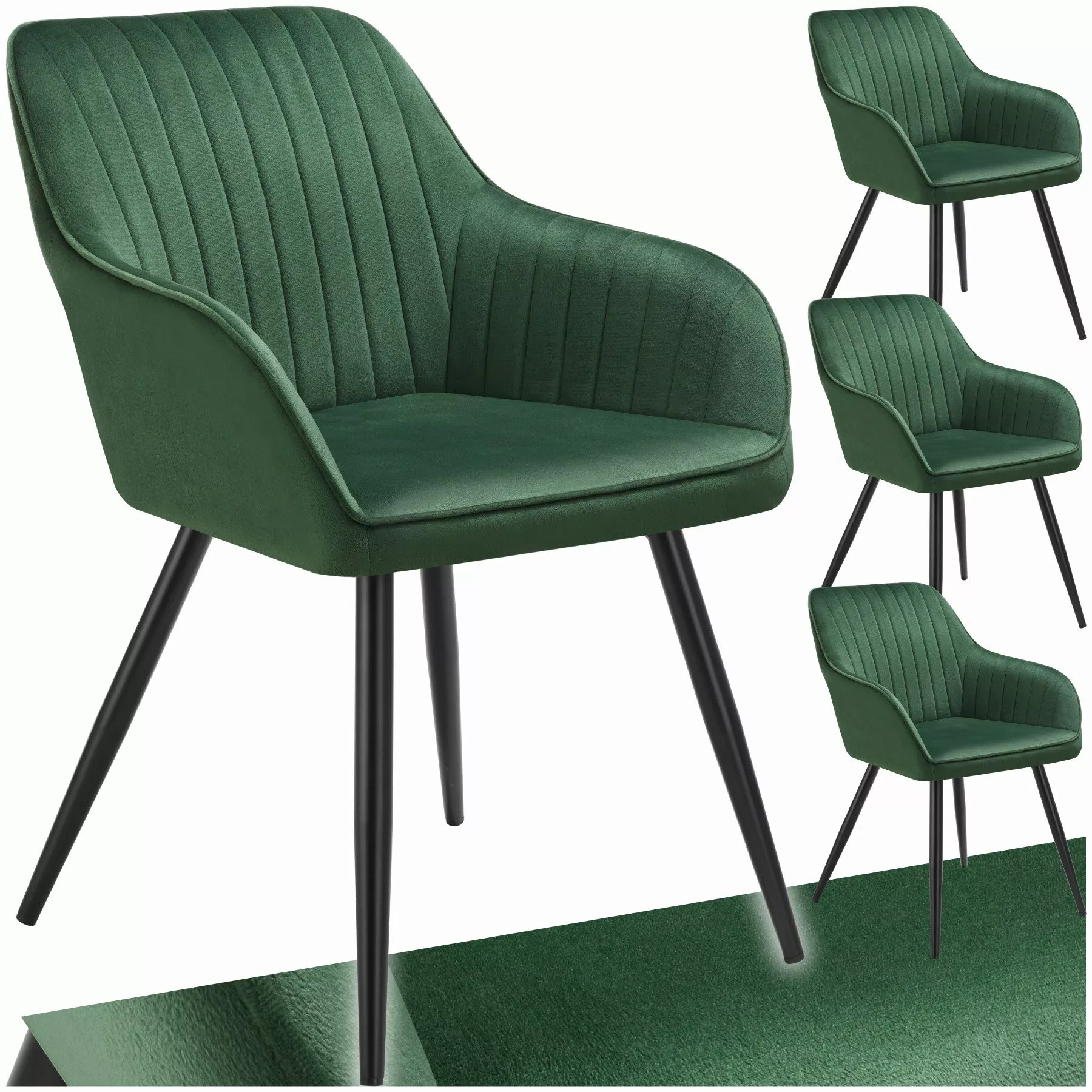 tectake Esszimmerstuhl Marilyn (4er Set, 4 günstig online kaufen