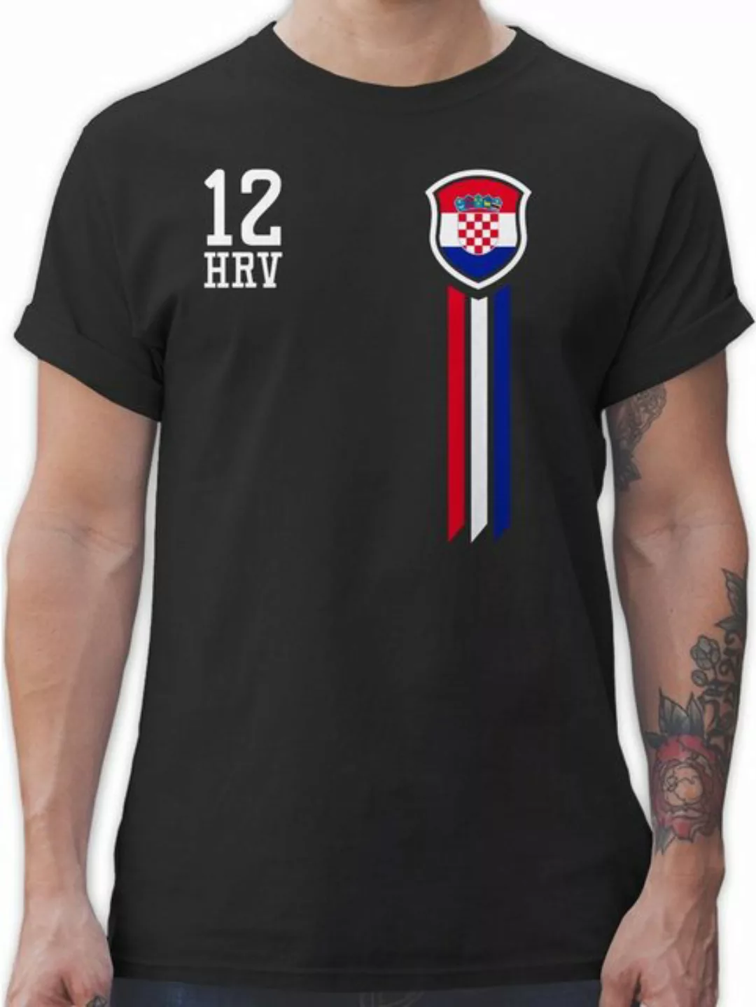 Shirtracer T-Shirt 12. Mann Kroatien Fan-Shirt 2026 Fussball WM Fanartikel günstig online kaufen