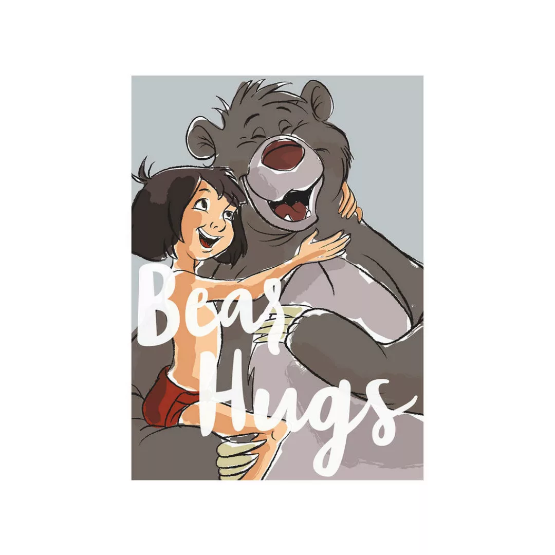 KOMAR Wandbild - Bear Hug - Größe: 50 x 70 cm mehrfarbig Gr. one size günstig online kaufen