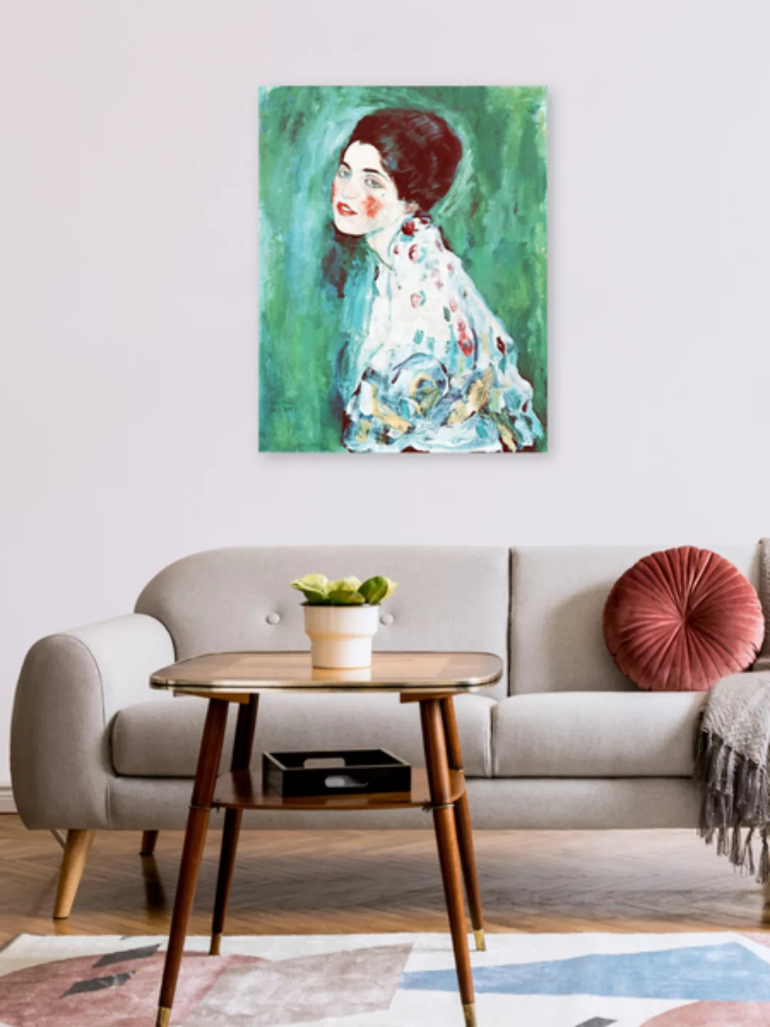 Poster / Leinwandbild - Gustav Klimt: Porträt Einer Dame günstig online kaufen
