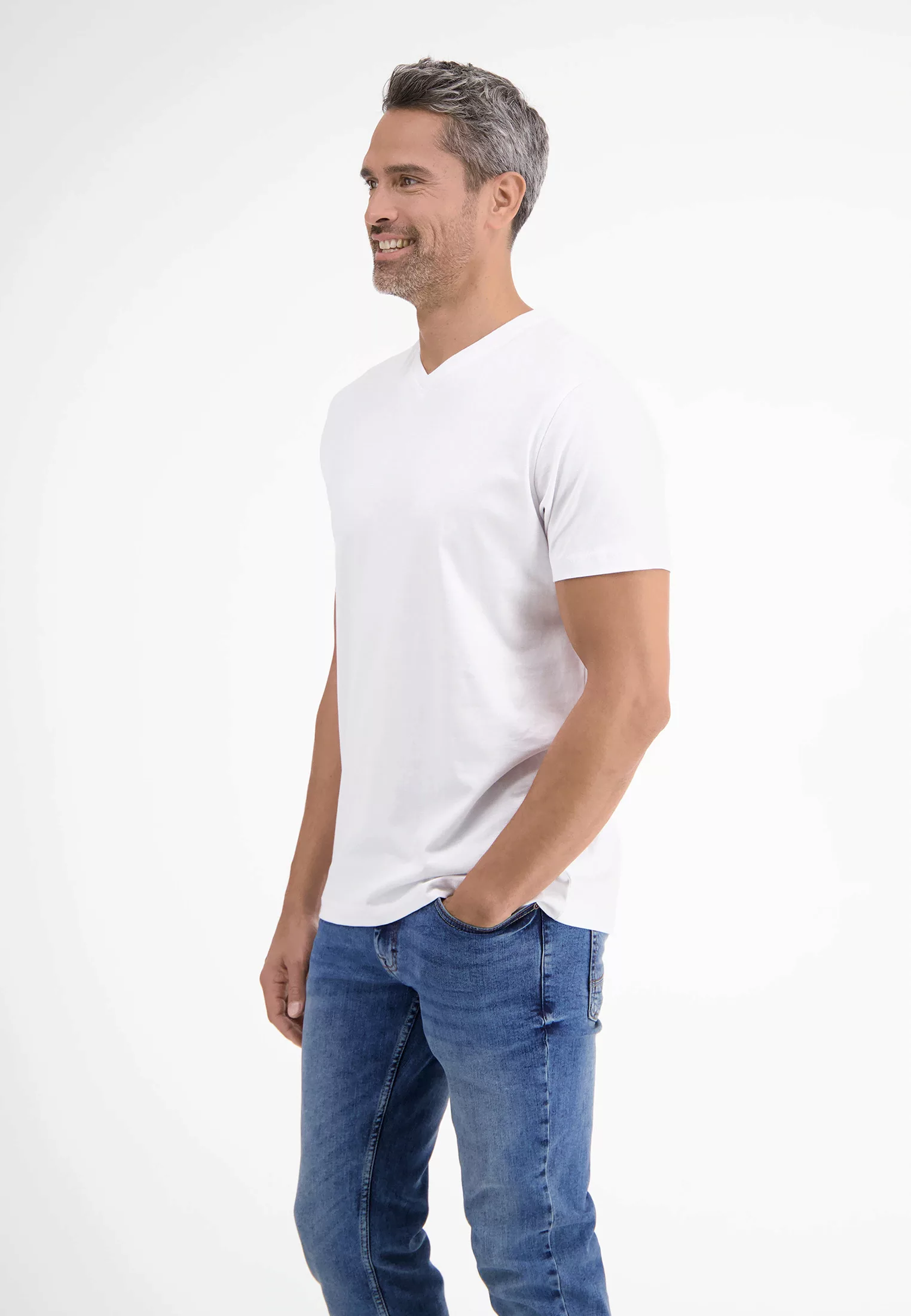 LERROS T-Shirt "LERROS Doppelpack T-Shirt, V-Neck in Premium Baumwollqualit günstig online kaufen