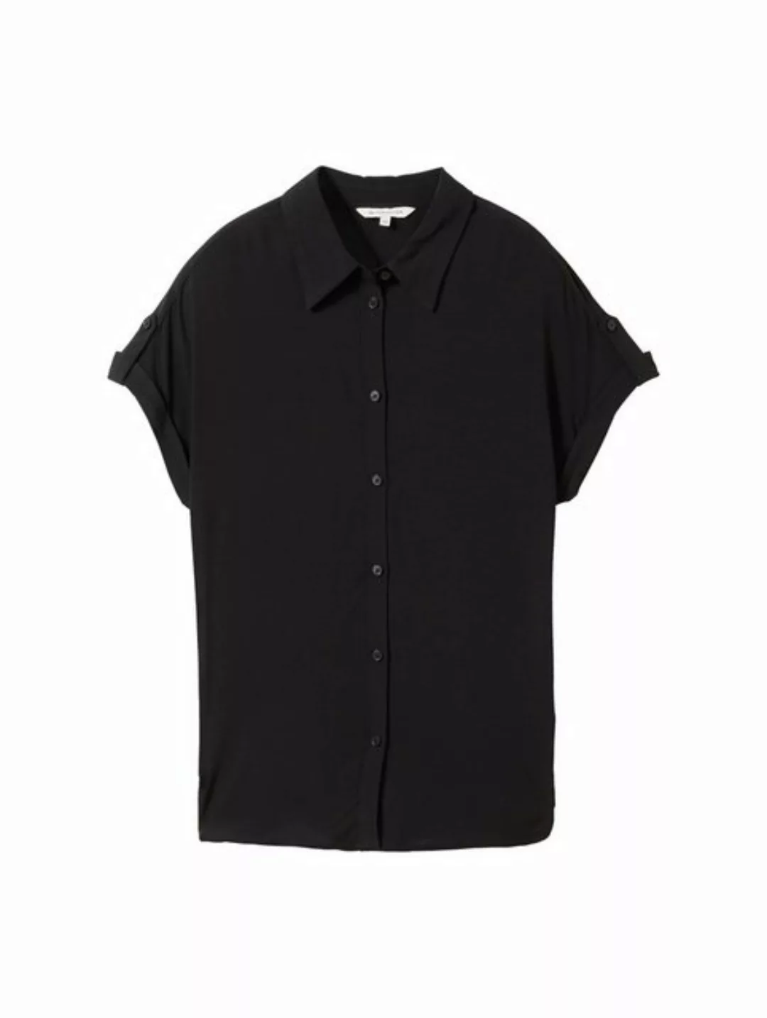 TOM TAILOR Kurzarmbluse Loose Fit Bluse aus Viskose günstig online kaufen