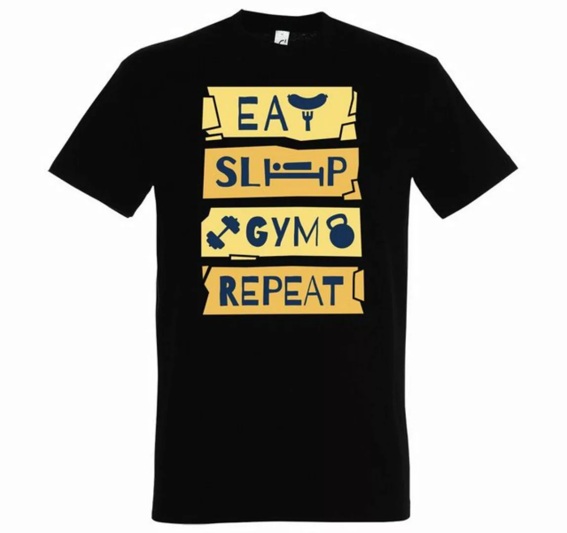 Youth Designz T-Shirt Eat Sleep Gym Repeat Herren Shirt im Fun-Look günstig online kaufen