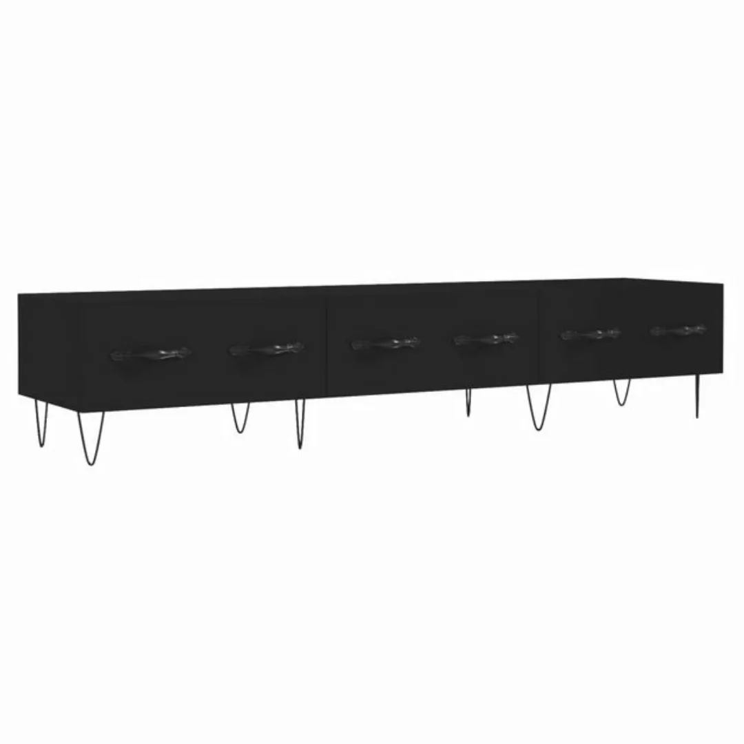 furnicato TV-Schrank Schwarz 150x36x30 cm Holzwerkstoff günstig online kaufen