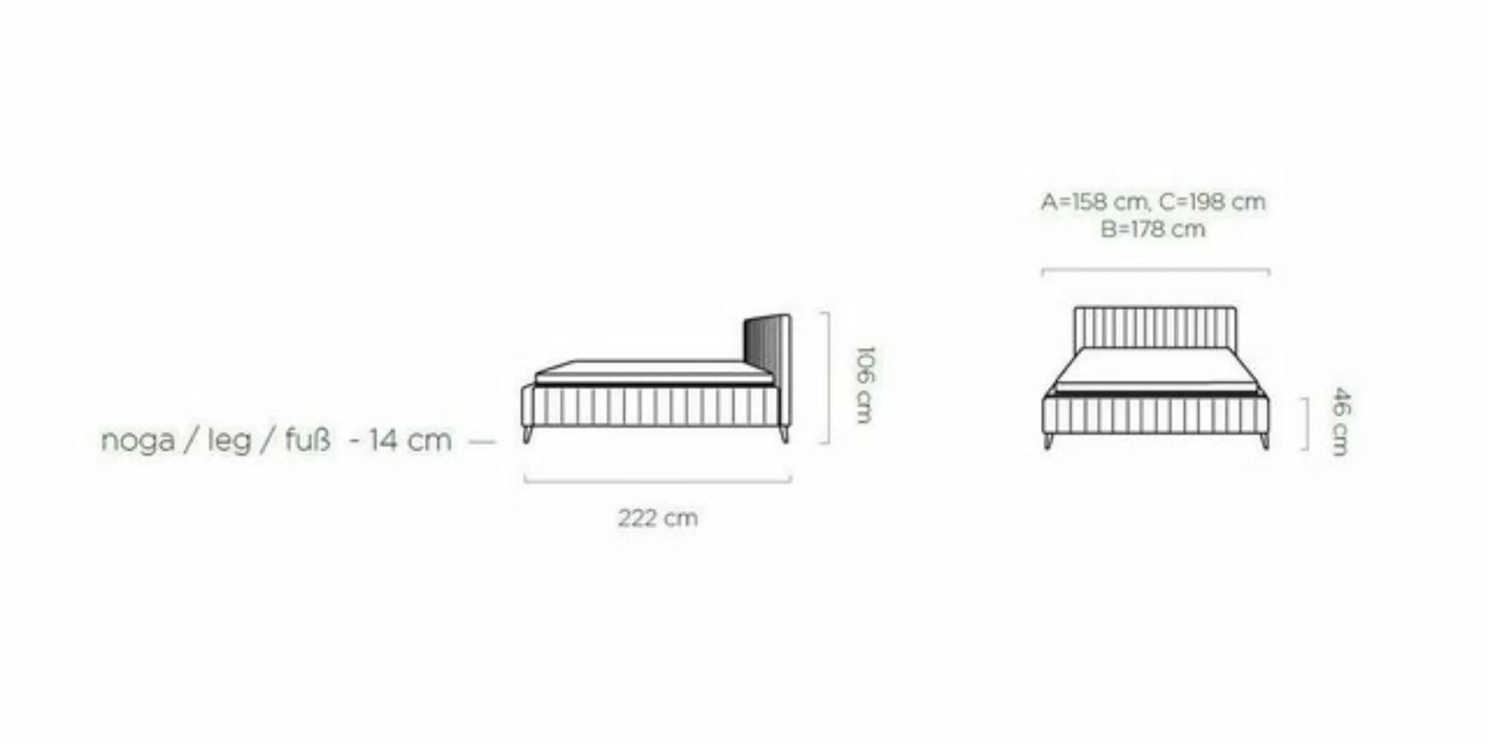 JVmoebel Bett, Betten Textil Hotel Luxus Polster Bettgestell Design Bett Sc günstig online kaufen