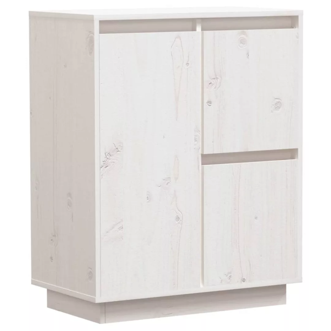 Vidaxl Sideboard Weiß 60x34x75 Cm Massivholz Kiefer günstig online kaufen