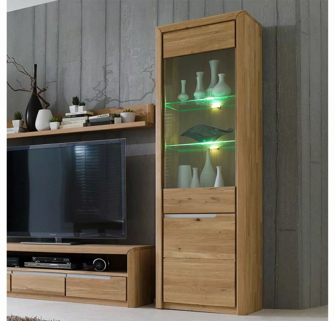 Pharao24 Vitrine Vletko aus Massivholz, mit LED Beleuchtung günstig online kaufen