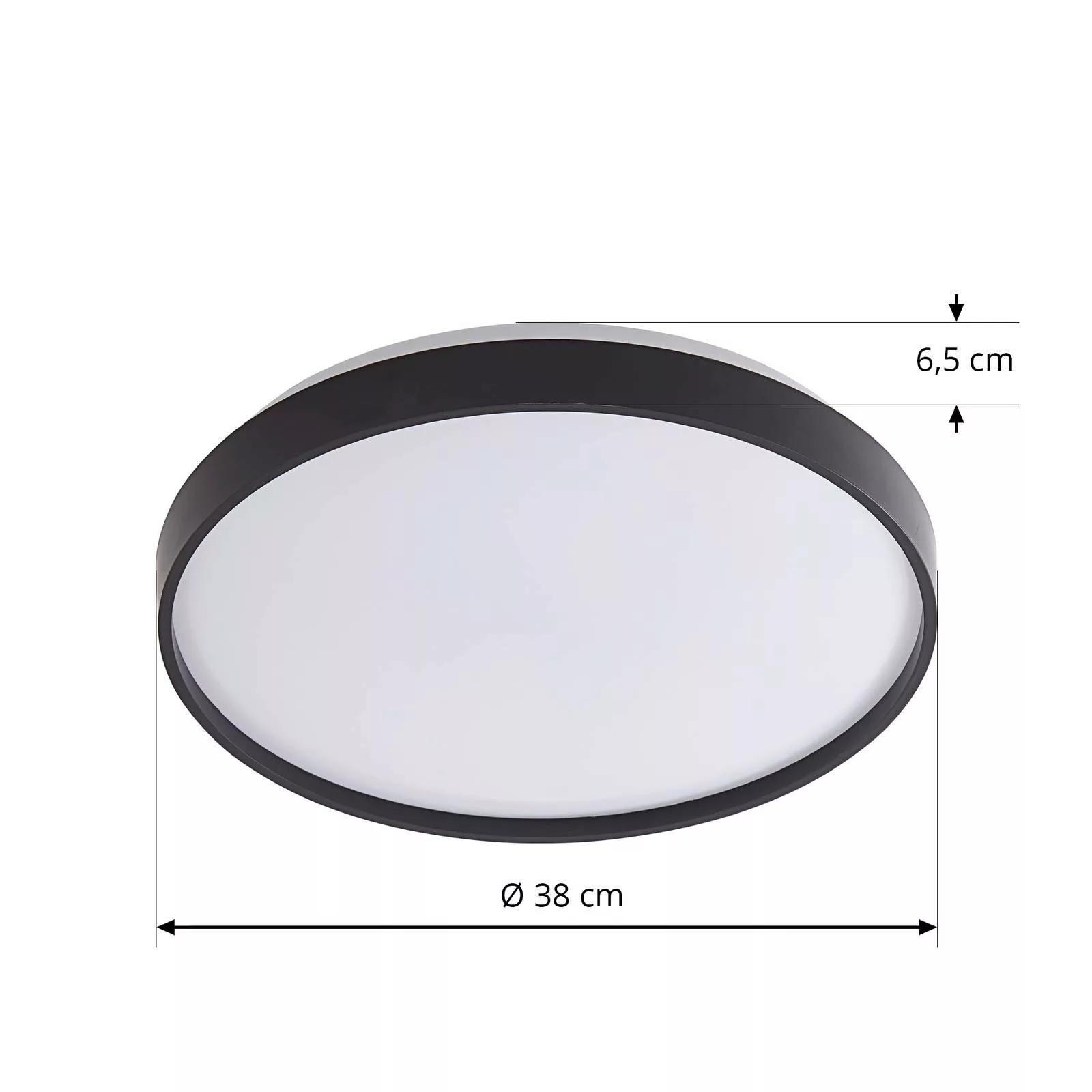 Lindby Smart LED-Deckenlampe Mirren schwarz Metall CCT Tuya günstig online kaufen