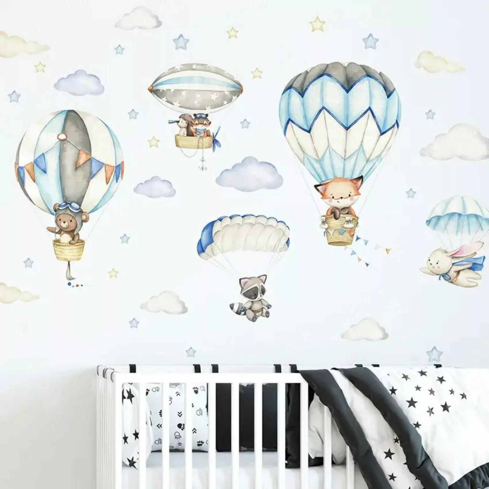 Montegoni Wandsticker Kinder Tier Heißluftballon Wandsticker,Wandaufkleber günstig online kaufen