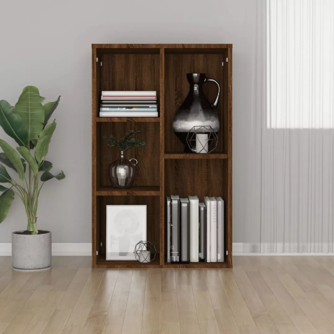 Vidaxl Bücherregal/sideboard Braun Eiche 50x25x80 Cm Holzwerkstoff günstig online kaufen