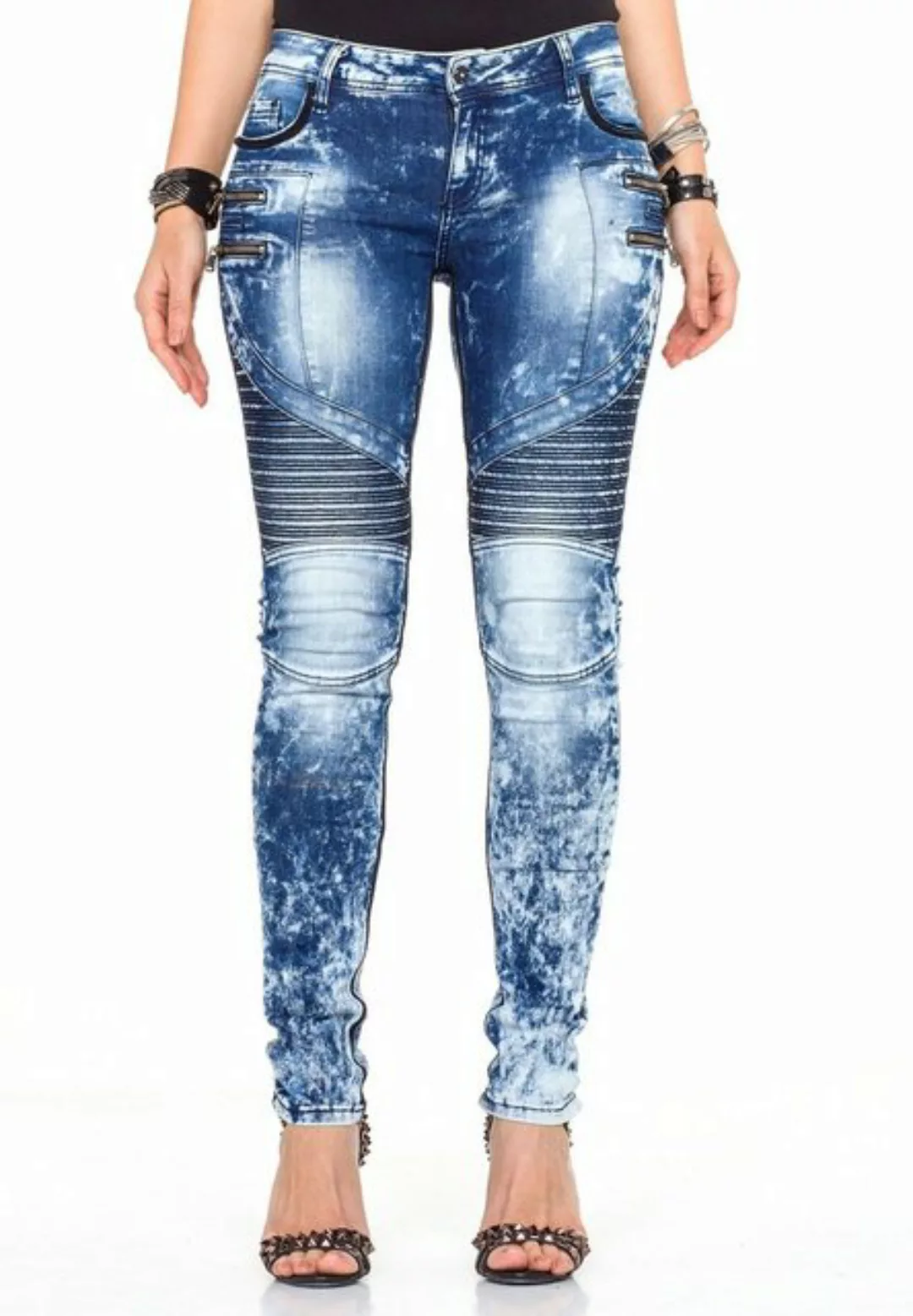 Cipo & Baxx Slim-fit-Jeans, mit modischen Acid-Wash-Details in Skinny-Fit günstig online kaufen