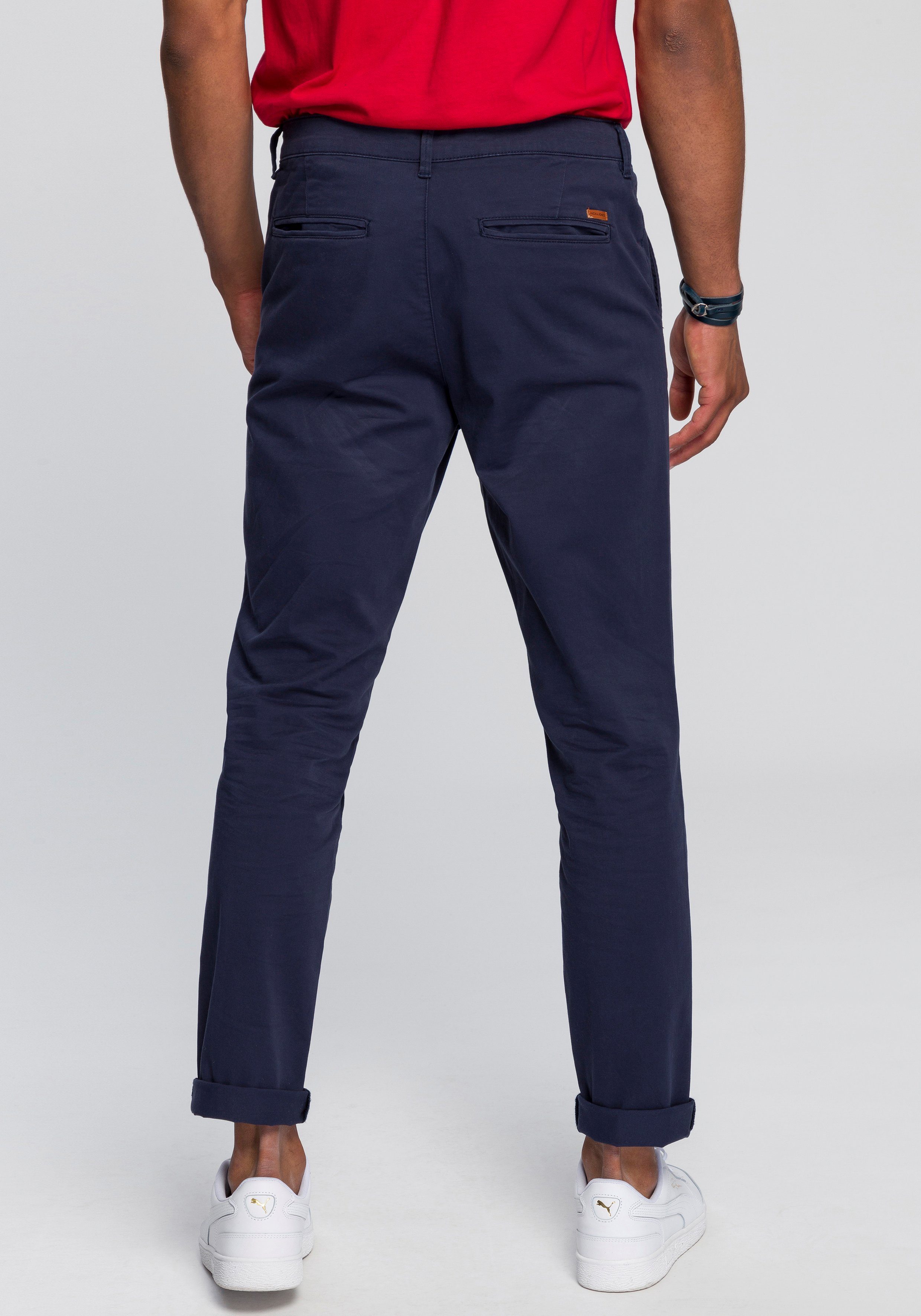 Jack & Jones Herren Chino Hose JJIMARCO JJDAVE AKM NAVY BLAZER - Slim Fit B günstig online kaufen