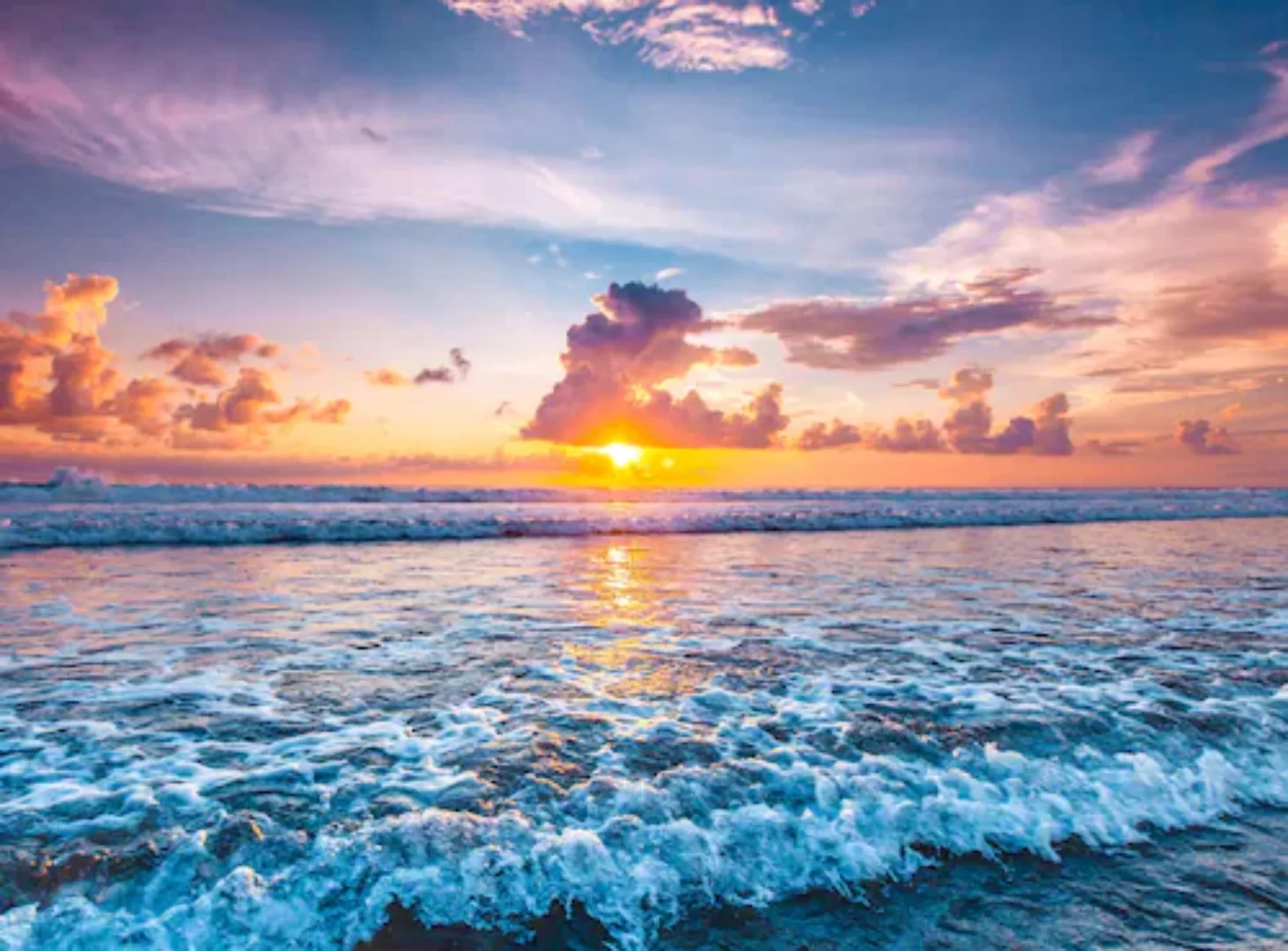 Papermoon Fototapete »Ocean Sunset Beach« günstig online kaufen