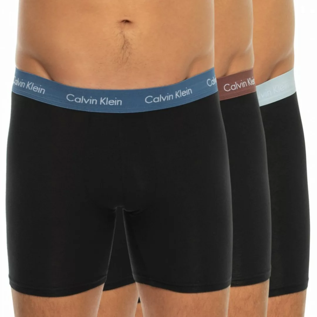 Calvin Klein 3-er Set Boxer Briefs Schwarz mit verschiedenfarbigen Webbund günstig online kaufen