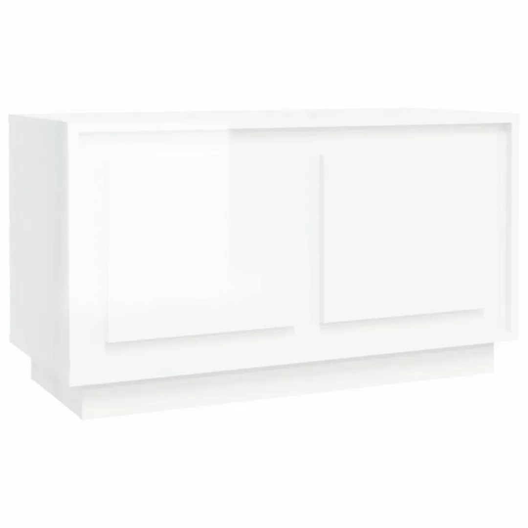 vidaXL TV-Schrank TV-Schrank Hochglanz-Weiß 80x35x45 cm Spanplatte günstig online kaufen