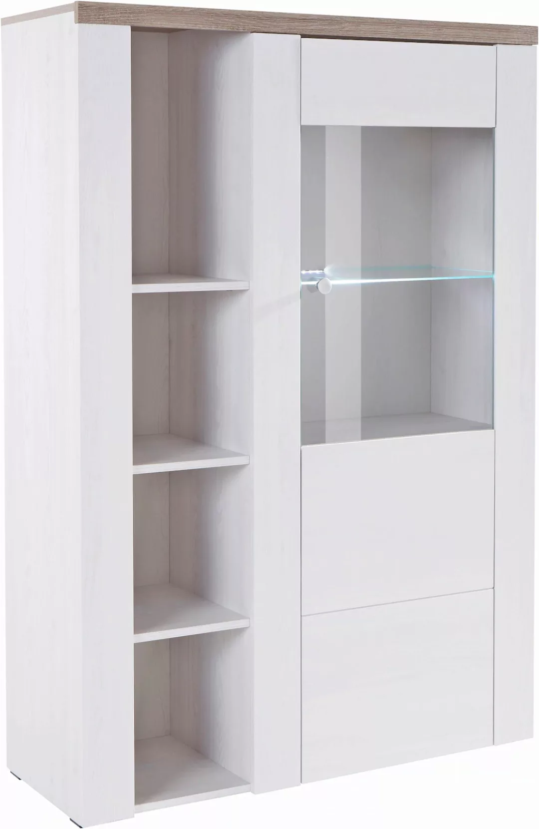 Home affaire Vitrine "Larona, zeitlose Glasvitirne, Hochschrank Höhe 145 cm günstig online kaufen