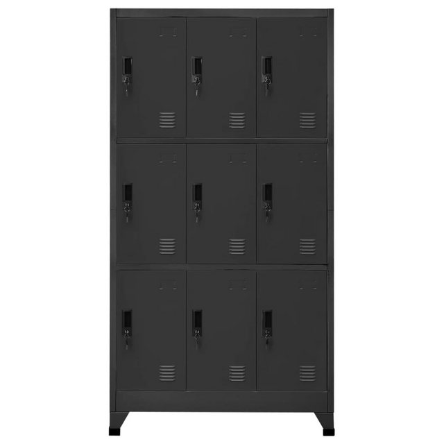 vidaXL Mehrzweckschrank Schließfachschrank Anthrazit 90x45x180 cm Stahl günstig online kaufen