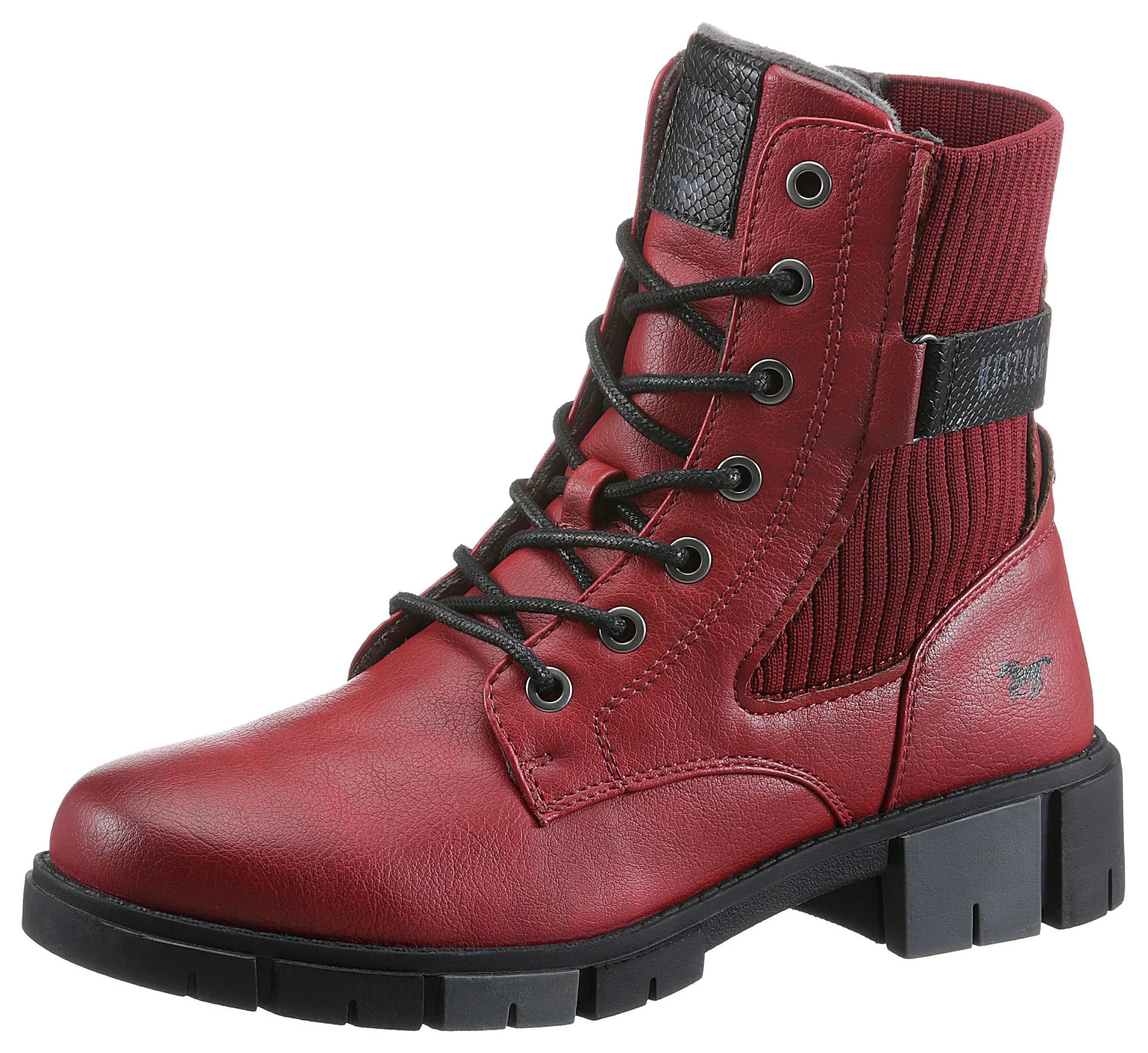 Mustang Schnürstiefelette Damen rot günstig online kaufen