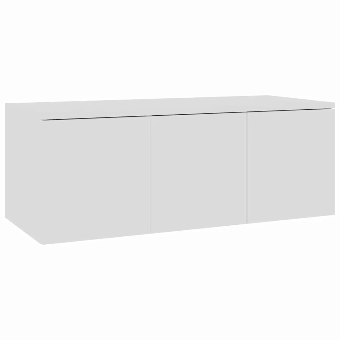 Tv-schrank Hochglanz-weiß 80x34x30 Cm Spanplatte günstig online kaufen