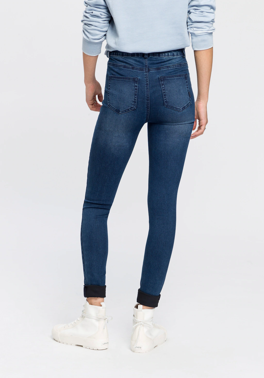 Arizona Skinny-fit-Jeans Ultra Stretch High Waist mit durchgehender Knopfle günstig online kaufen