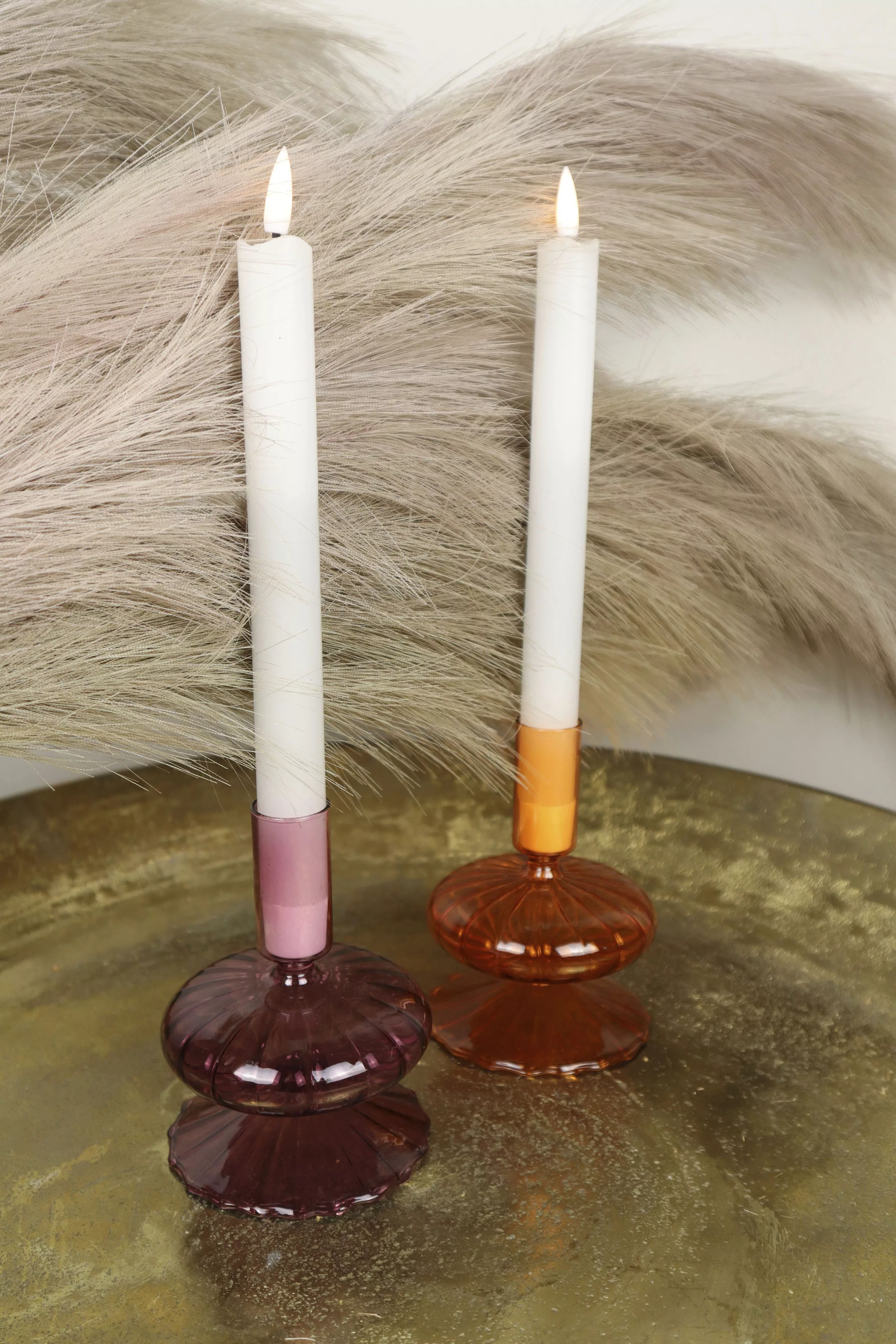 AM Design Kerzenleuchter »aus Glas«, (Set, 2 St.) günstig online kaufen
