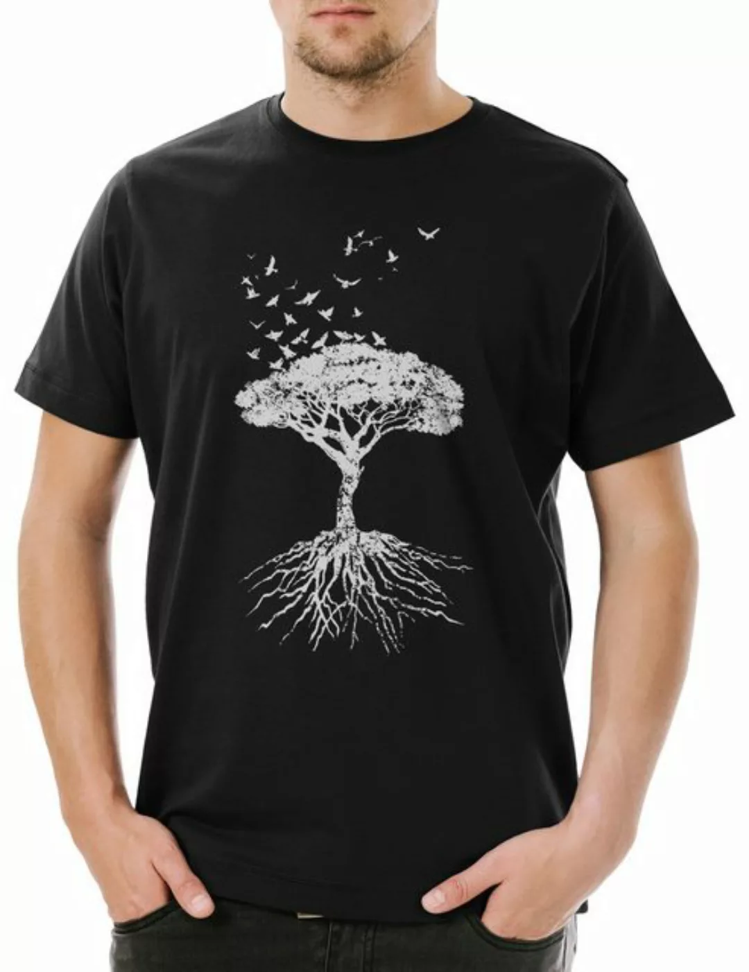 Urban Backwoods Print-Shirt Yggdrasil Tree Logo VII Herren T-Shirt Arsen Ce günstig online kaufen