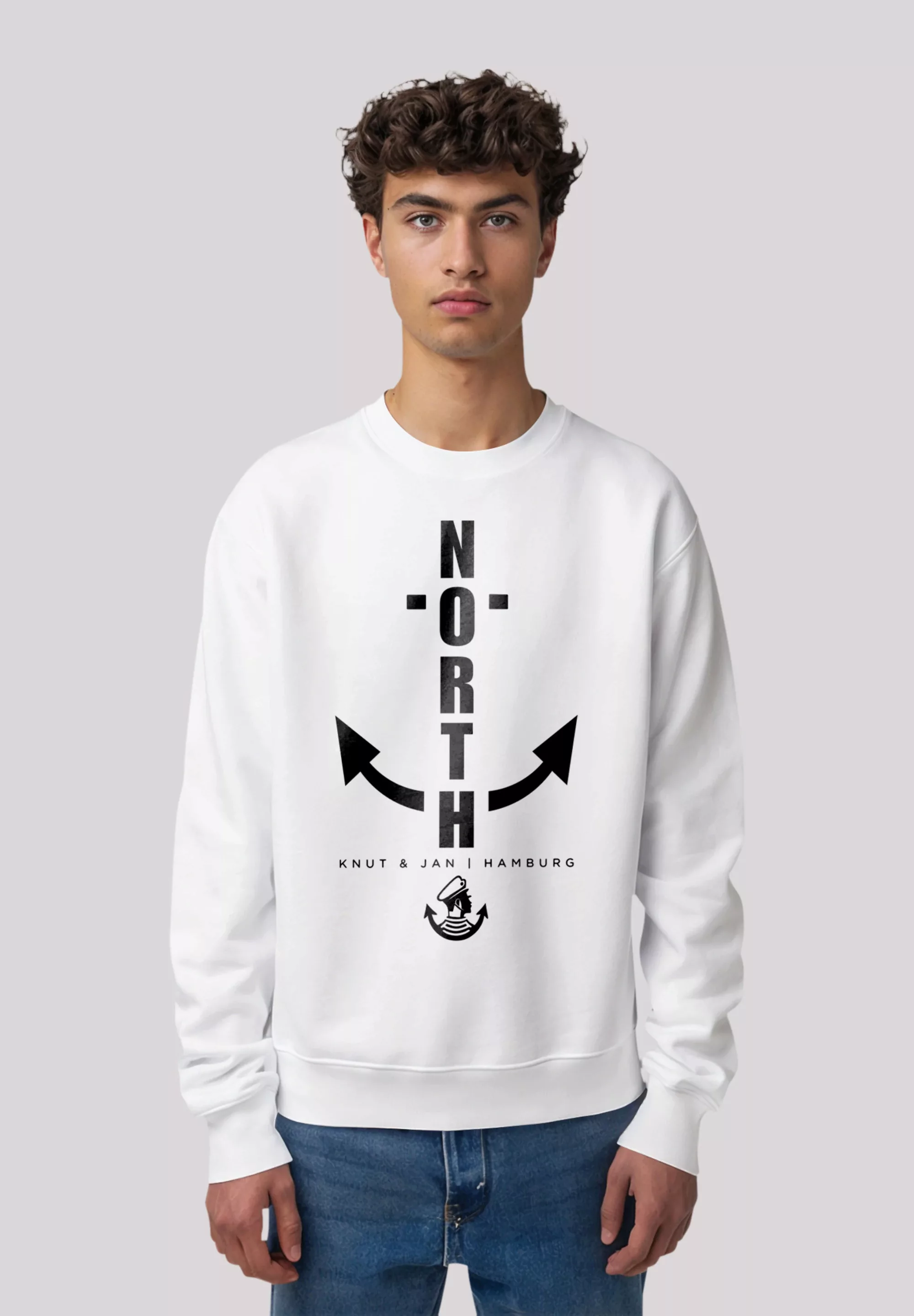 F4NT4STIC Sweatshirt "Ahoi Anker Outlines Knut & Jan Hamburg", Premium Qual günstig online kaufen