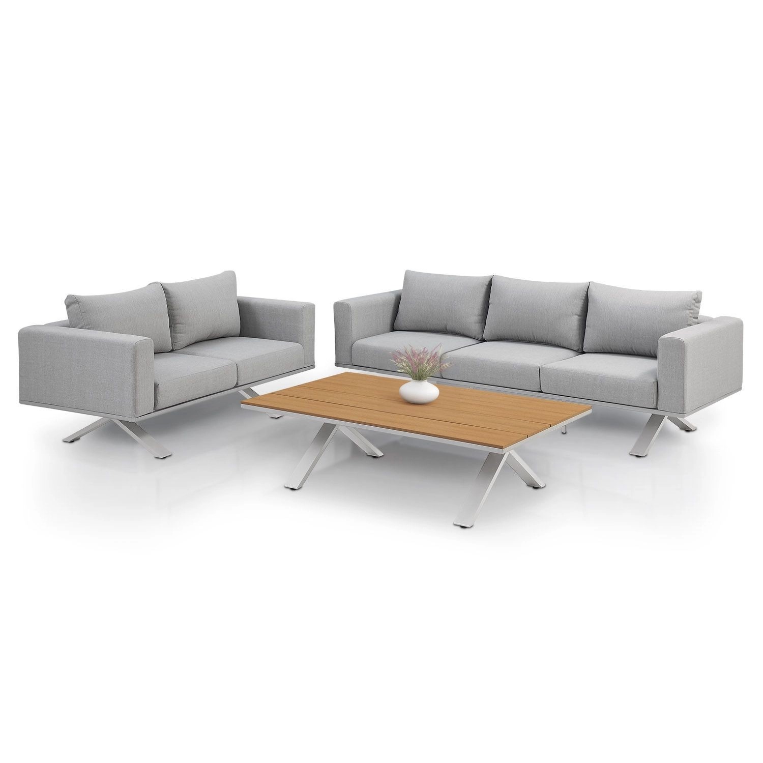 Juskys Gartenlounge-Set Alexandria, (3-tlg), Premium Gartenmöbel günstig online kaufen