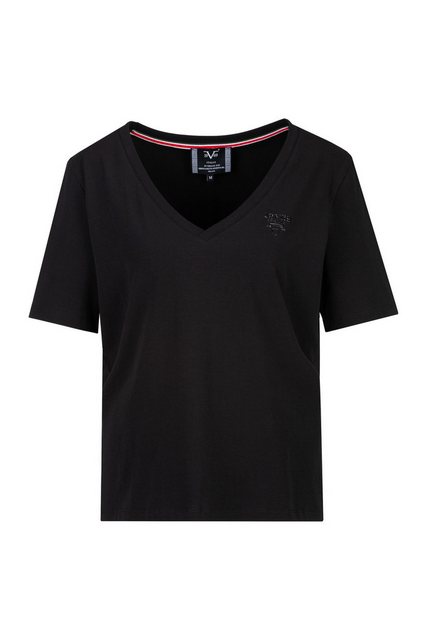 19V69 ITALIA T-Shirt BAILA Basic mit V-Ausschnit und Logo günstig online kaufen